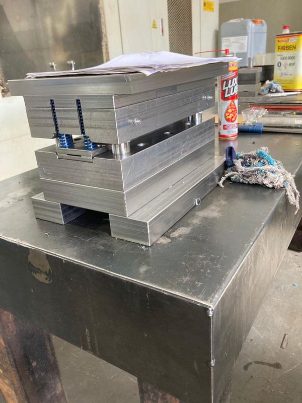 Built progressive die on the bench